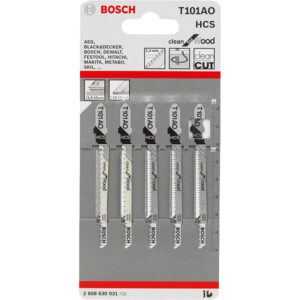 Bosch T101AO Jigsaw Blades (Pack of 5) Wood Cutting
