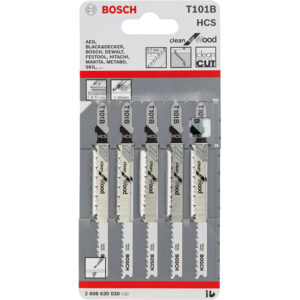 Bosch T101B Jigsaw Blades (Pack of 5) Wood Cutting