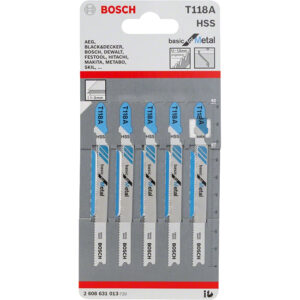 Bosch T118A Jigsaw Blades (Pack of 5) Metal Cutting