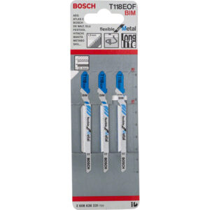Bosch T118EOF Jigsaw Blade (Pack of 5) Thin Metal Cutting