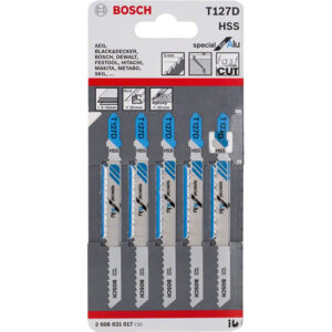 Bosch T127D Jigsaw Blades (Pack of 5) Aluminium Cutting
