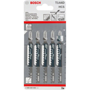 Bosch T144D Jigsaw Blades (Pack of 5) Soft Wood Cutting