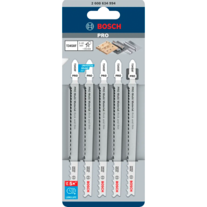 Bosch T345XF Jigsaw Blades (Pack of 5) Wood/Metal Cutting