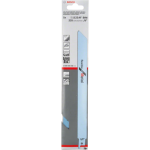 Bosch S1122AF Sabre Saw Blades (5) 225mm Long - Metal Cutting