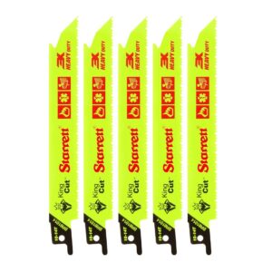 Starrett Sabre Saw Blades (5) 150mm Long - Metal Cutting