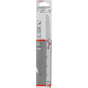 Bosch S1531L Sabre Saw Blades (5) 240mm Long - Wood Cutting