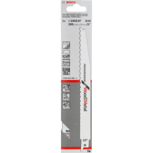 Bosch S3456XF Sabre Saw Blades (5) - 200mm Long - Metal/Wood