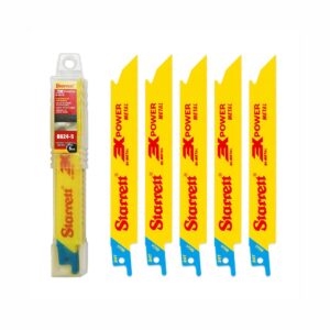 Starrett Sabre Saw Blades (5) 100mm Long - Metal Cutting