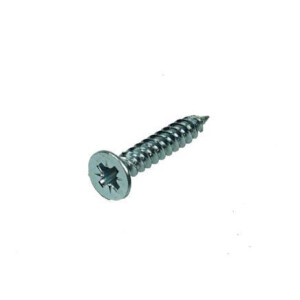 Pozi Countersunk Twin Thread BZP Woodscrew - 8 x 1 1/2