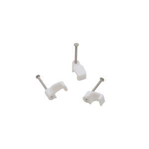 White Flat Cable Clips