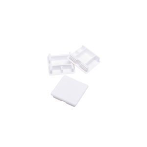 PVC 41 x 41mm White Channel End Caps Heavy Gauge
