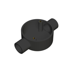 20mm Black PVC Through Box