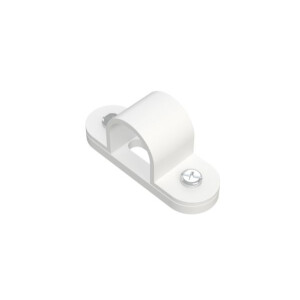 25mm White PVC Spacer Bar Saddle