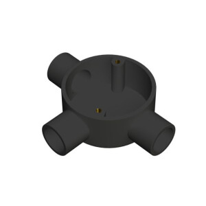 20mm Black PVC Tee Box