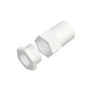 25mm White PVC Female Adaptor