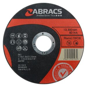 125 x 1.0 x 22mm Extra Thin Flat Metal Cutting Disc