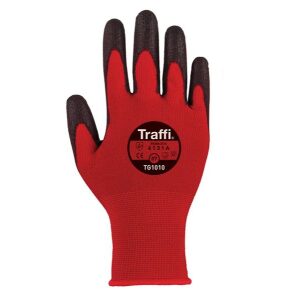TG1010 Traffiglove Red Cut Level A Safety Glove Size 10 (Pair) X-Dura Classic PU