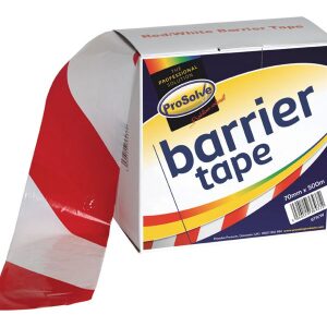 72mm x 500m Red/White Barrier Tape - Non Adhesive