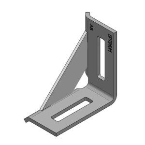 TekSpan Zynox 45 2-Hole Wing Braced Angle Bracket for 45mm Profile