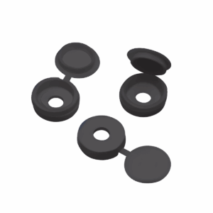 Dark Grey Large Hinged Screw Cap Suitable For 5mm-6mm Screws