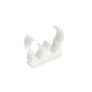 Talon 15mm Double Pipe Clips Rectangular Base