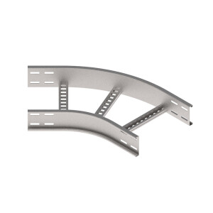 Metsec 300 x 100mm Cable Ladder Medium Duty 45 Degree Bend HDG LFB100/0300HDG/45R300