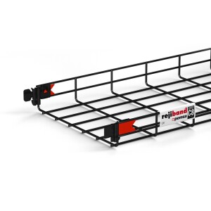 60582300 300 x 65mm Pemsa Rejiband Rapide Wire Basket 3m - C8 Black